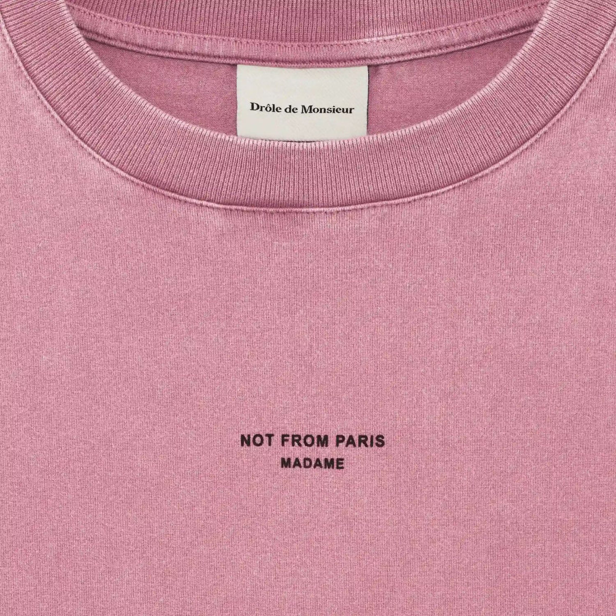 Drôle De Monsieur Slogan Classique T-shirt Roze