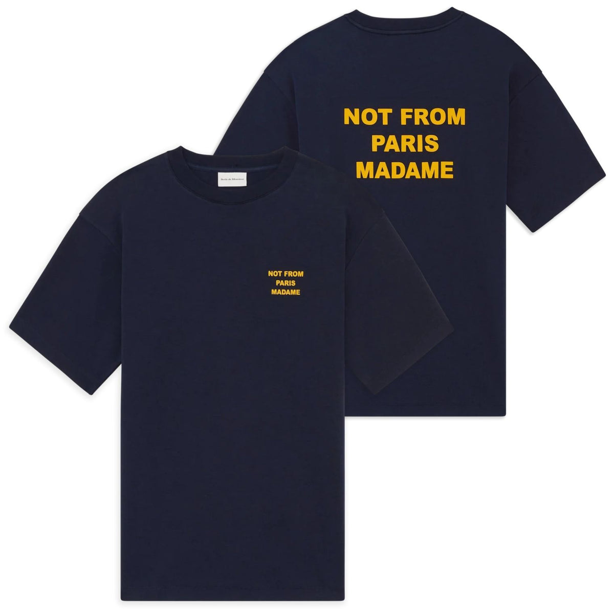 Drôle De Monsieur Slogan T-shirt Navy