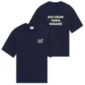 Drôle De Monsieur Vine Embroidered Slogan T-shirt Navy