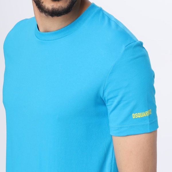 Dsquared2 Basic Logo T-shirt Blauw
