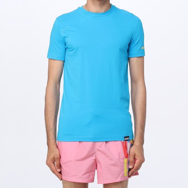Dsquared2 Basic Logo T-shirt Blauw