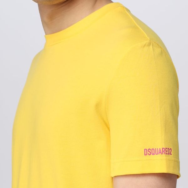 Dsquared2 Basic Logo T-shirt Geel