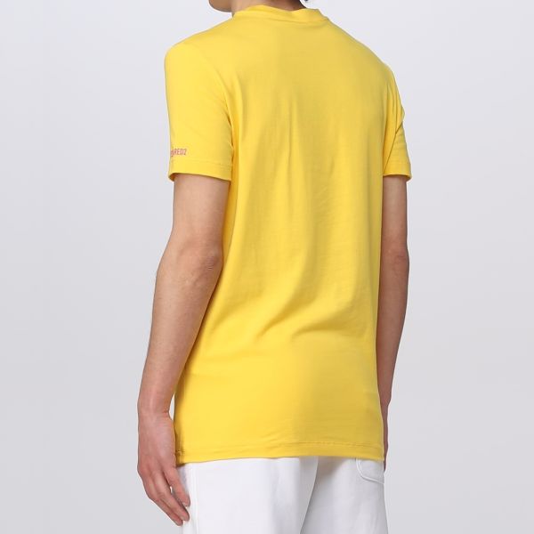 Dsquared2 Basic Logo T-shirt Geel