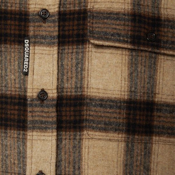 Dsquared2 Canadian Plaid Overshirt Beige/Bruin