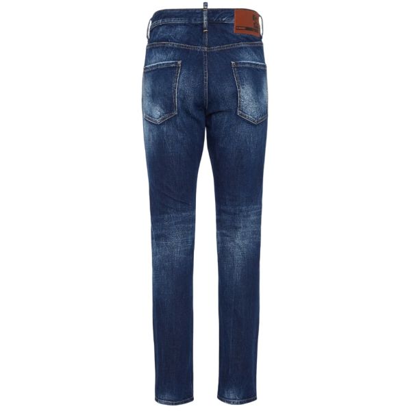 Dsquared2 Whiskering Jeans Donker Blauw
