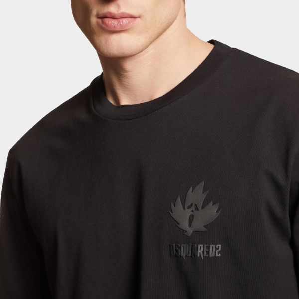 Dsquared2 Gummy Maple Leaf T-shirt Zwart
