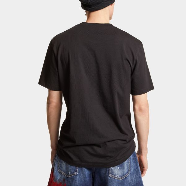 Dsquared2 Gummy Maple Leaf T-shirt Zwart