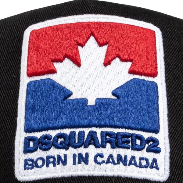 Dsquared2 Leaf Patch Cap Zwart