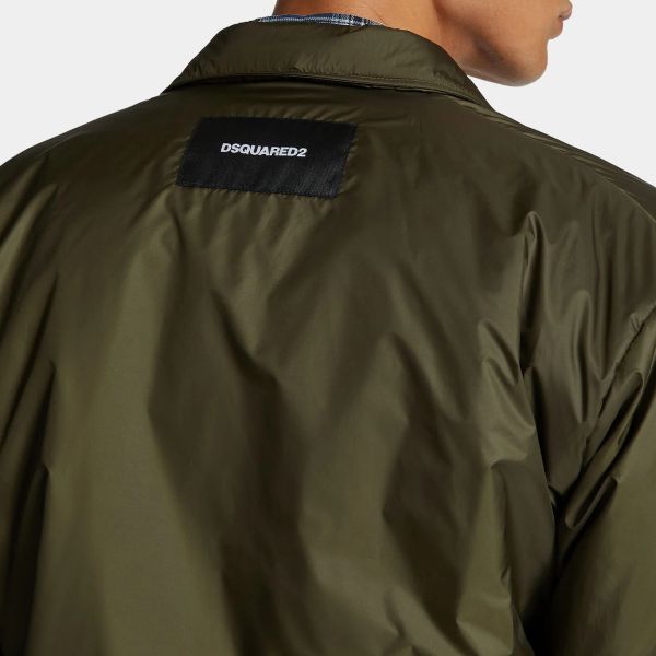 Dsquared2 Light Puffer Shirt Jack Donker Groen
