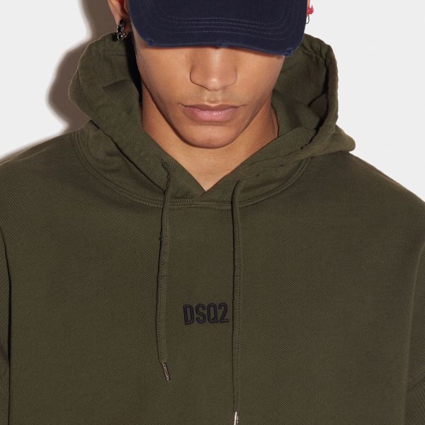 Dsquared2 Mini Logo Hoodie Donker Groen