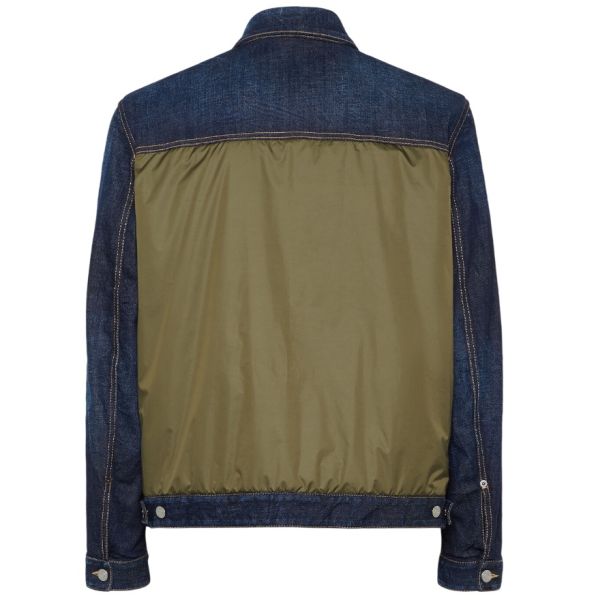 Dsquared2 Puffer Spijkerjas Donker Blauw/Groen