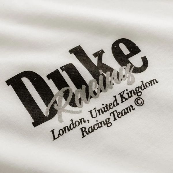 Duke + Dexter Grey Pit Stop T-shirt Wit