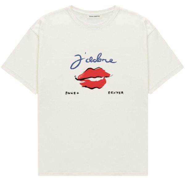 Duke + Dexter J'adore T-shirt Off White