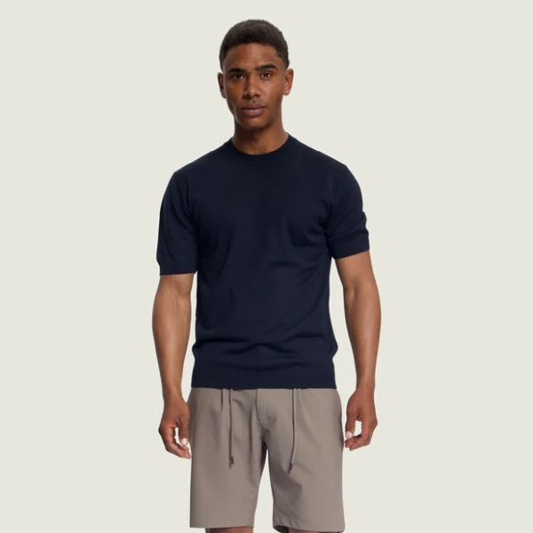 Duquezzi Merino T-shirt Navy