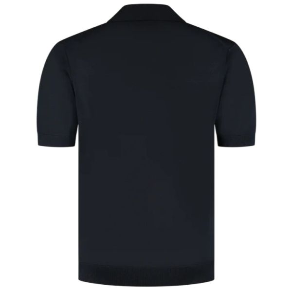 Duquezzi Merino Buttonless Polo Navy