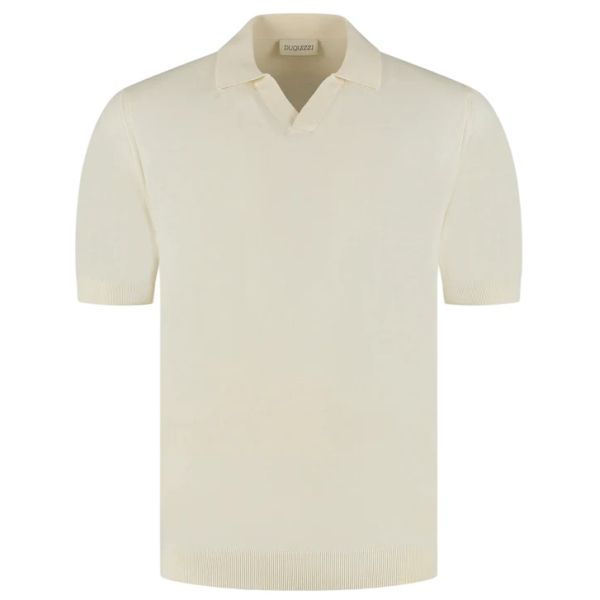 Duquezzi Merino Buttonless Polo Off White
