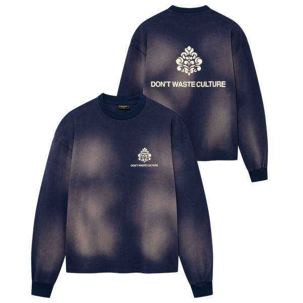 Don’t Waste Culture Fade Longsleeve T-shirt Navy