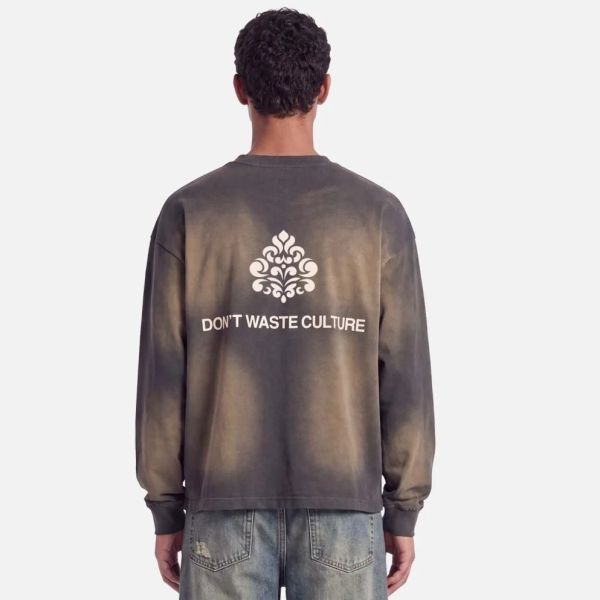 Don’t Waste Culture Fade Longsleeve T-shirt Grijs