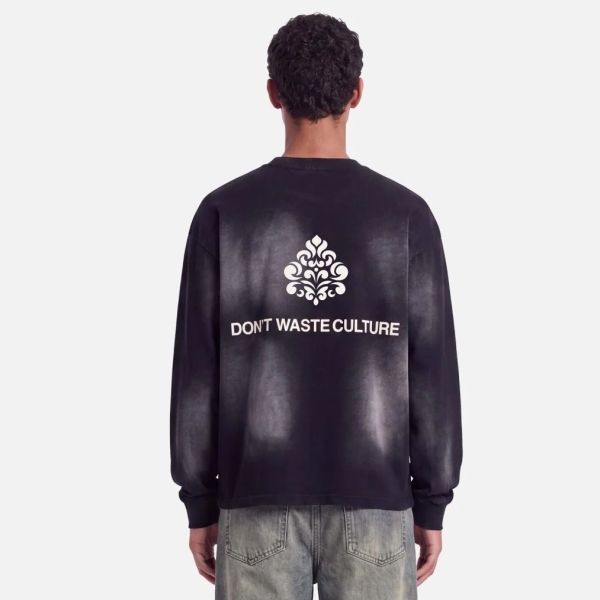 Don’t Waste Culture Fade Longsleeve T-shirt Zwart