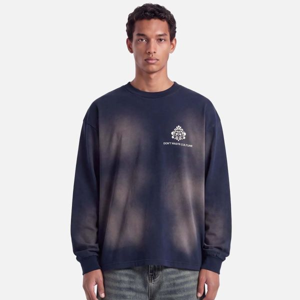 Don’t Waste Culture Fade Longsleeve T-shirt Navy