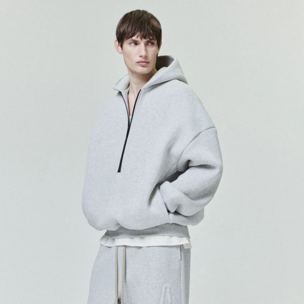 Fear Of God Athletic Half Zip Hoodie Grijs