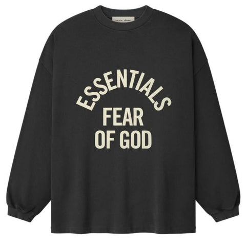 Fear Of God Essentials Campus 90's Longsleeve T-shirt Zwart