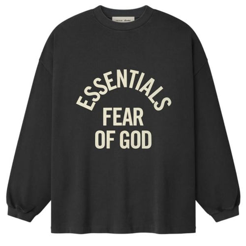 Fear Of God Essentials Campus 90's Longsleeve T-shirt Zwart