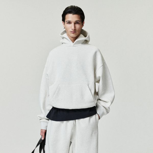 Fear Of God Essentials Signature Classic Hoodie Off White