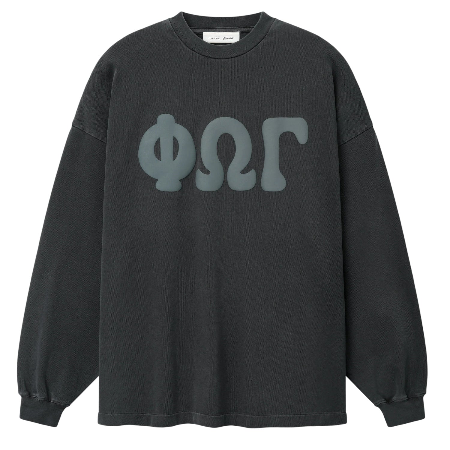 Fear Of God Essentials Merch Washed Longsleeve T-shirt Antraciet