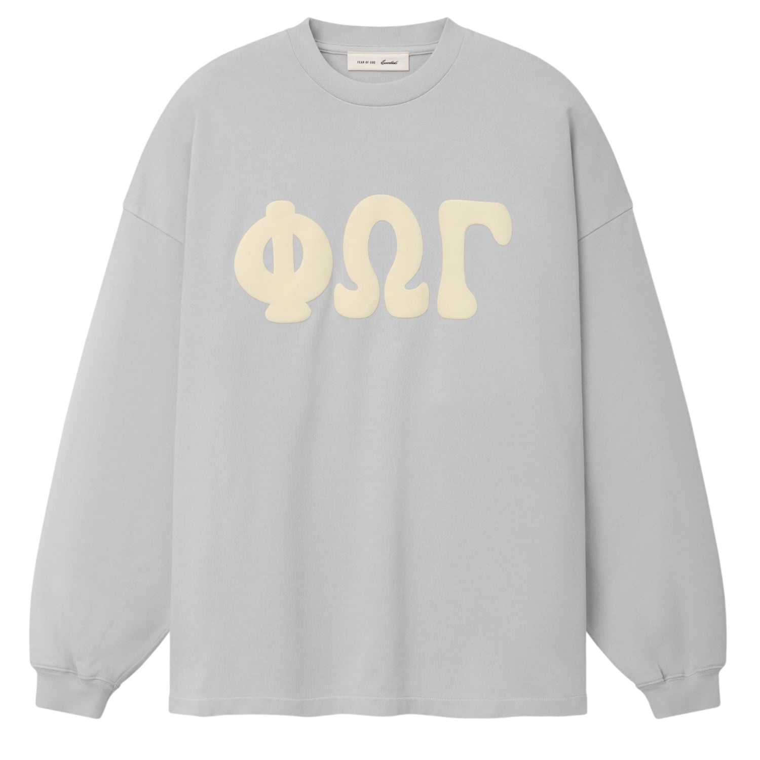 Fear Of God Essentials Merch Washed Longsleeve T-shirt Licht Blauw
