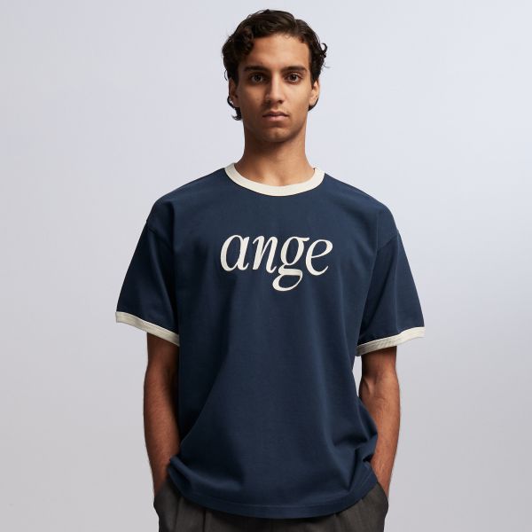 ANGE Projects Contrast T-shirt Navy