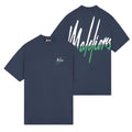 Malelions Oversized Split T-shirt Navy