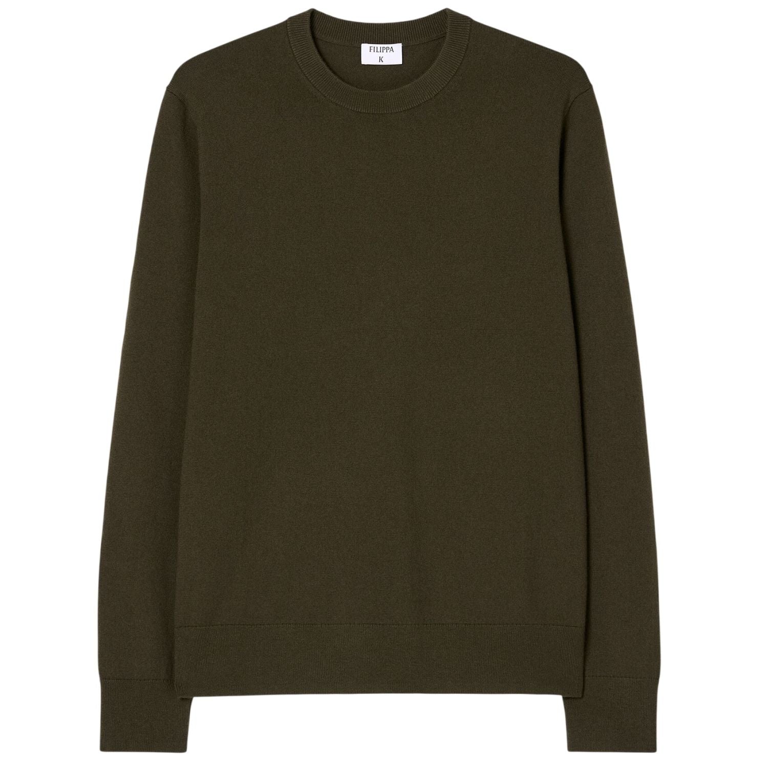 Filippa K Cotton Merino Sweater Donker Groen