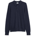 Filippa K Knitted Longsleeve Polo Navy
