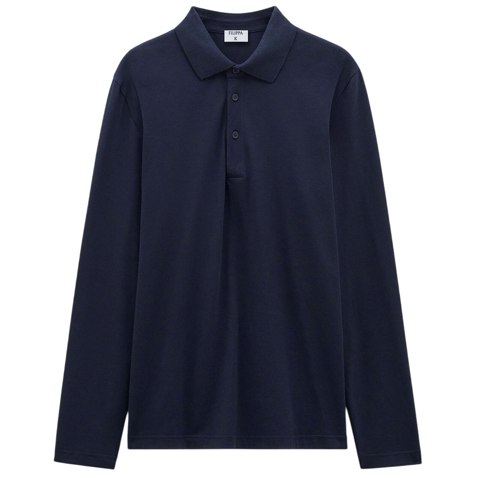 Filippa K Luke Stretch Longsleeve Polo Navy