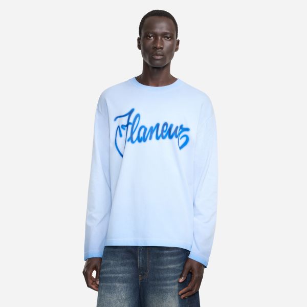Flâneur Airbrush Summer Longsleeve T-shirt Licht Blauw