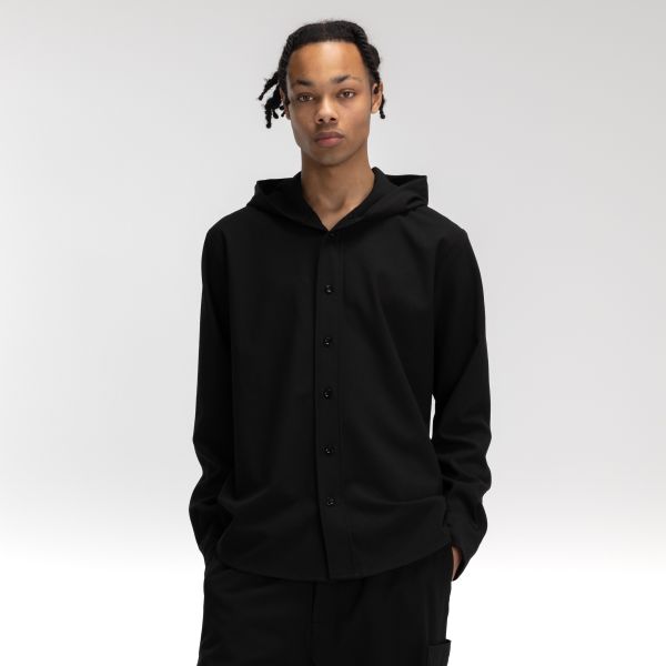 Flâneur Atelier Hooded Overshirt Zwart