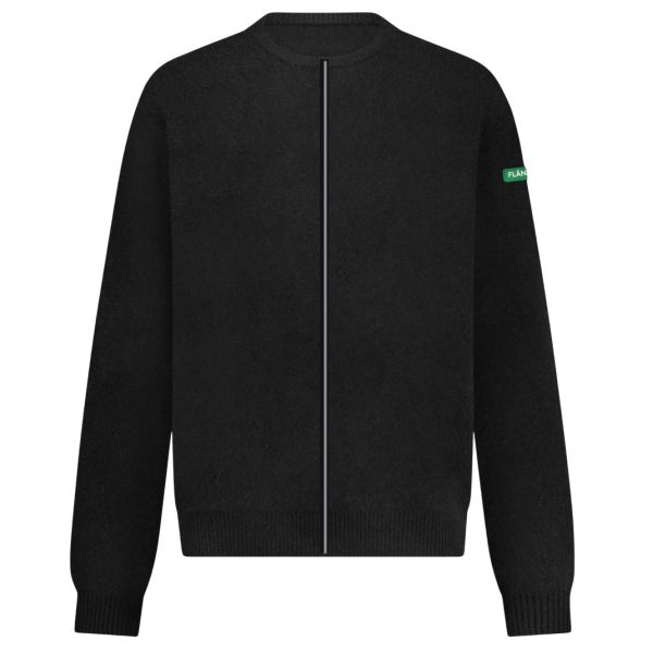 Flâneur Badge Knit Cardigan Zwart