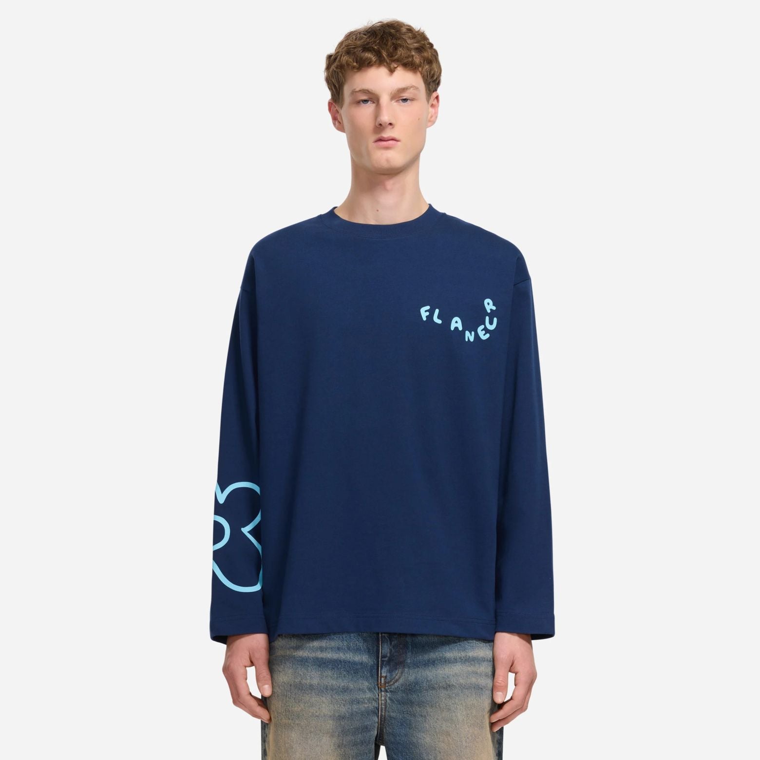 Flâneur Blossom Longsleeve T-shirt Navy