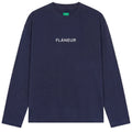Flâneur Box Logo Longsleeve T-shirt Donker Blauw