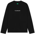 Flâneur Box Logo Longsleeve T-shirt Zwart