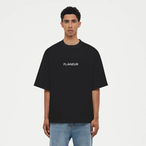 Flâneur Box Logo T-shirt Zwart