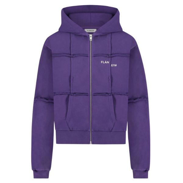 Flâneur Cut & Sew Zip-Up Vest Paars