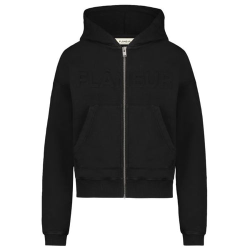 Flâneur Embossed Zip-Up Vest Zwart