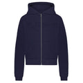 Flâneur Embossed Zip-Up Vest Donker Blauw