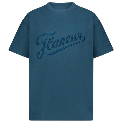 Flâneur Embroidered Logo T-shirt Navy
