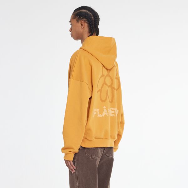 Flâneur Flower Doodle Zip-Up Vest Oranje