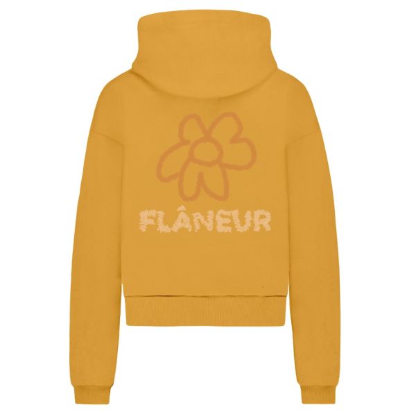 Flâneur Flower Doodle Zip-Up Vest Oranje