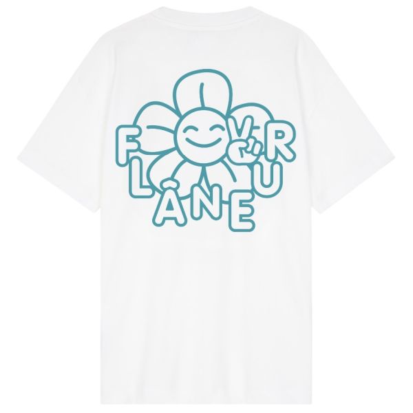 Flâneur Happy Flower T-shirt Wit