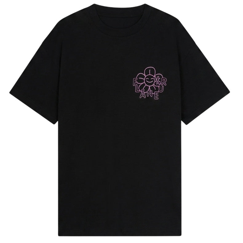 Flâneur Happy Flower T-shirt Zwart